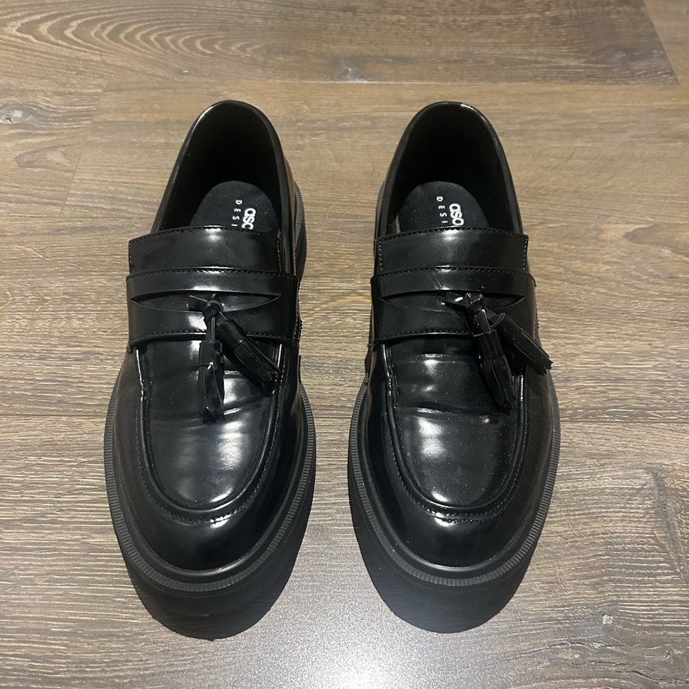 ASOS Black Tassel Loafers